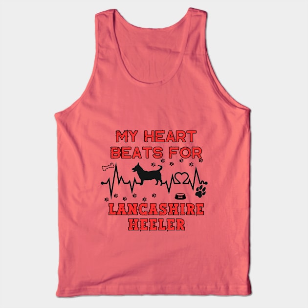 Lancashire Heeler - Heart Beat Tank Top by MonkaGraphics